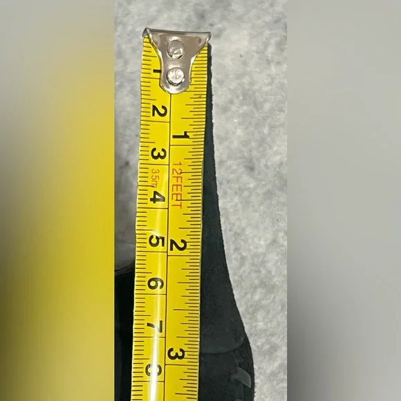 VTG*Salvatore Ferragamo Nero Suede/Leather Patchwork Pumps~7.5B~square toes - Picture 12 of 16